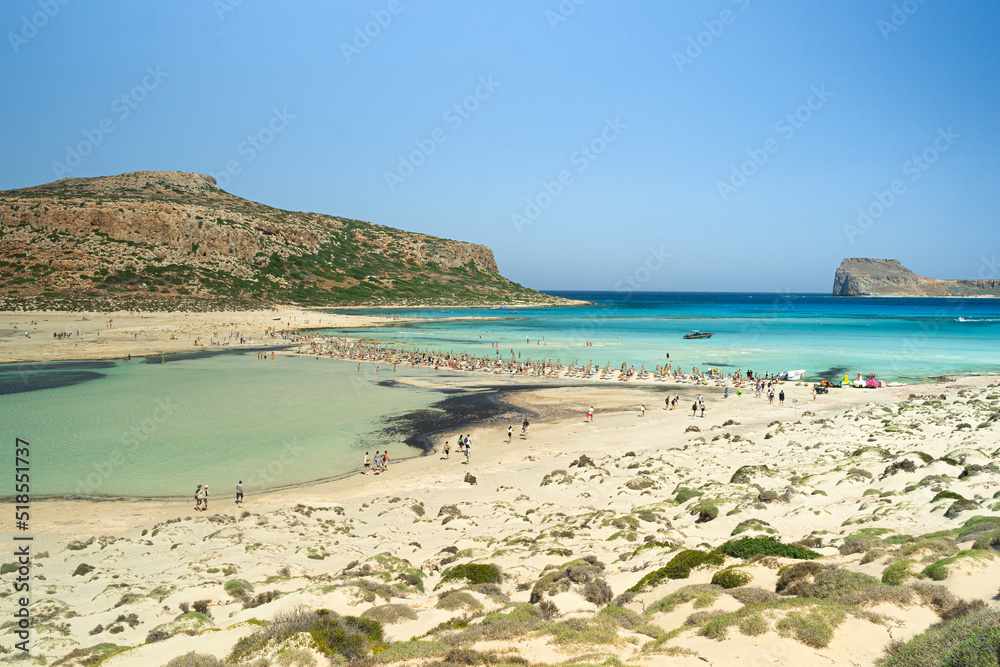 Balos Bay view in Crete island, Greece 