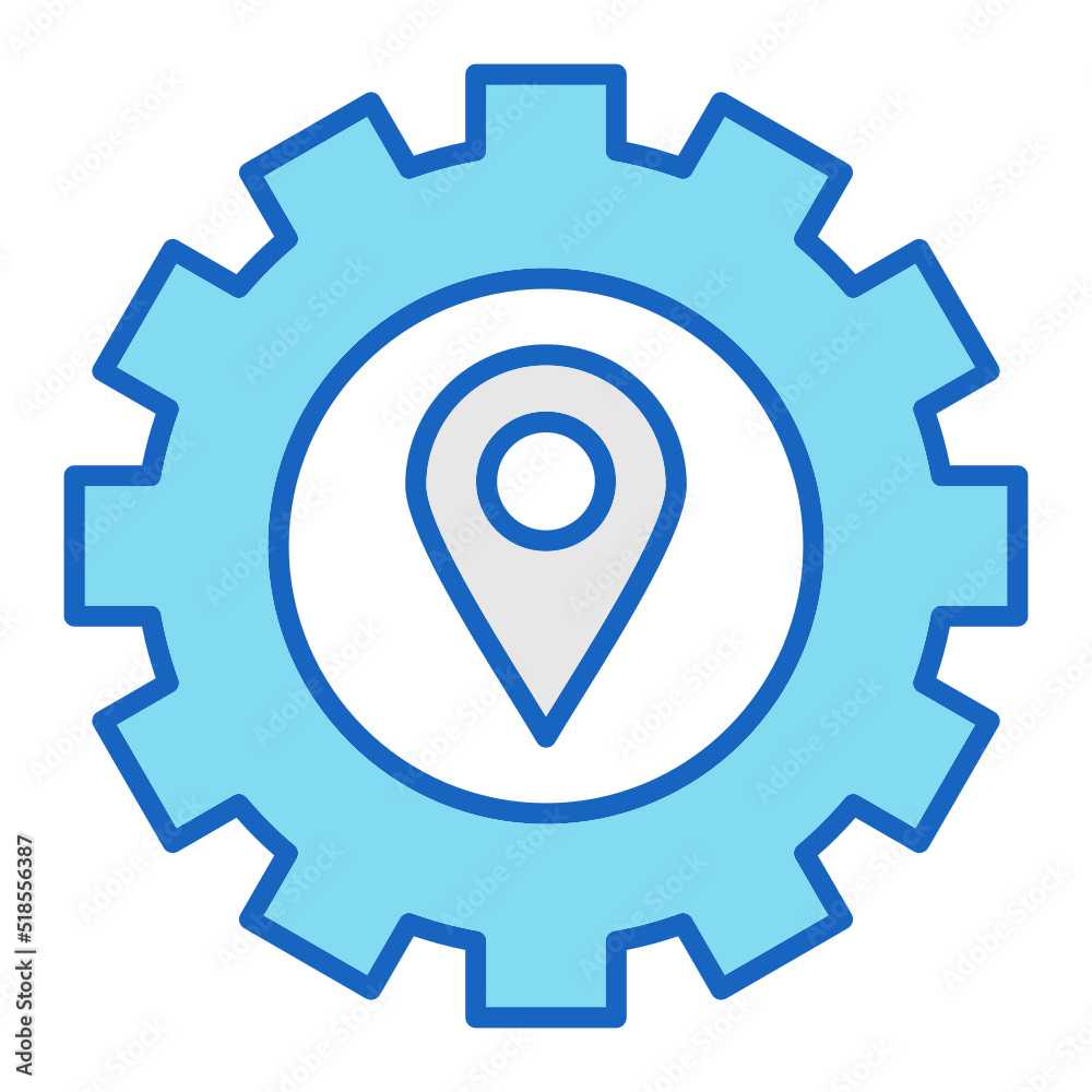 Obraz premium Setting location Icon