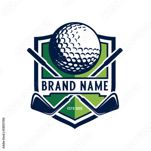 golf game sport emblem logo.for golf clubs.