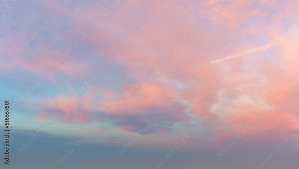 Very gentle romantic pink clouds in the dawn sky. tender mood Sunrise Sundown Sunset sky