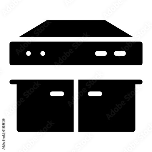 extractor hood line icon