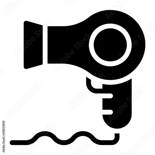 hairdryer line icon