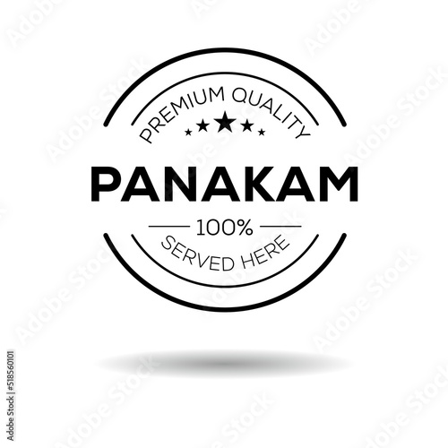 Creative (Panakam) drink, Panakam sticker, vector illustration.