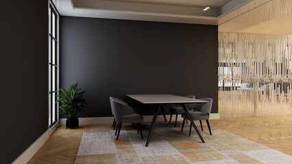 modern office meeting room for company logo mockup