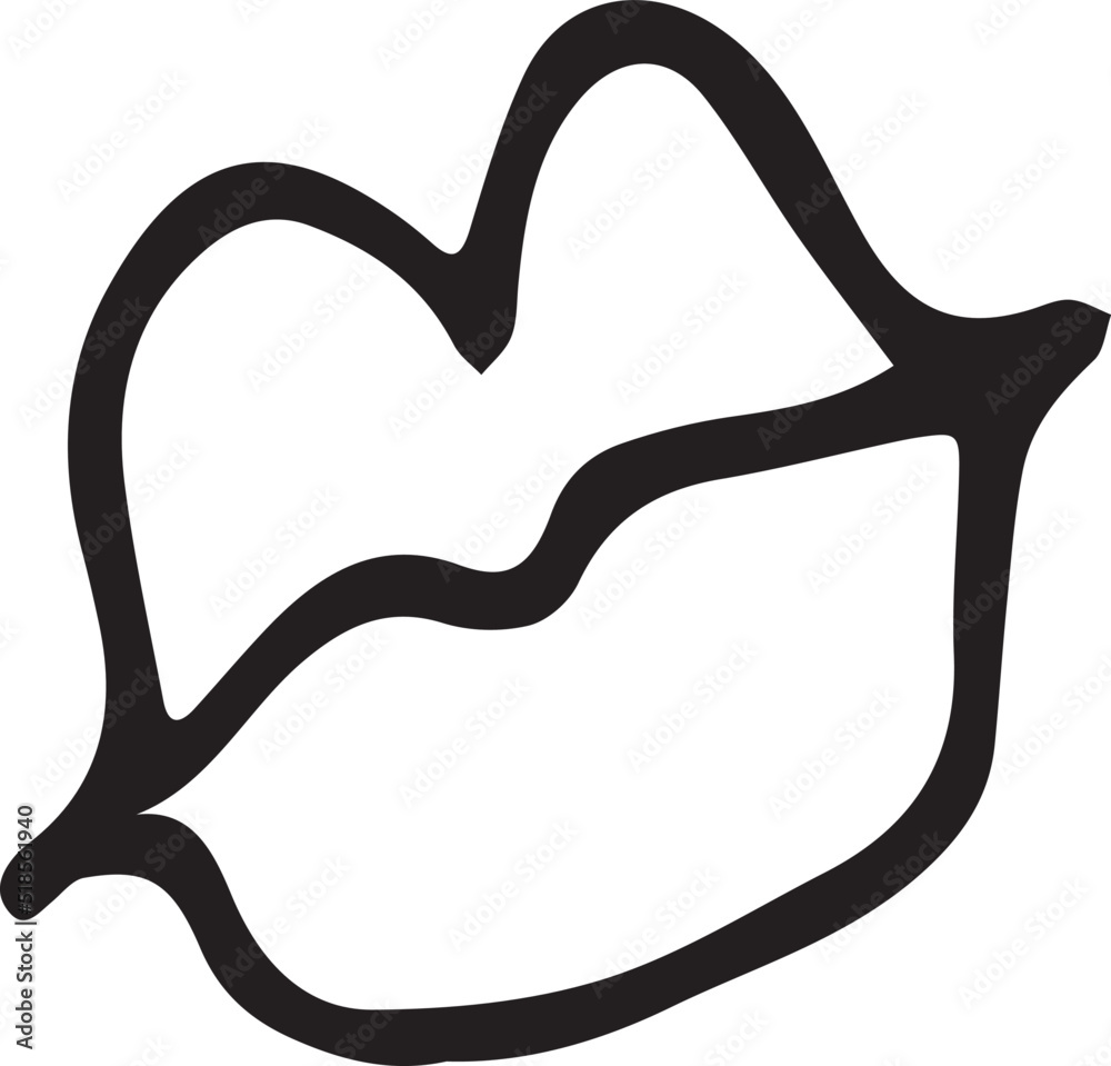 Hand drawn Lips illustration Hand drawn Lips illustration