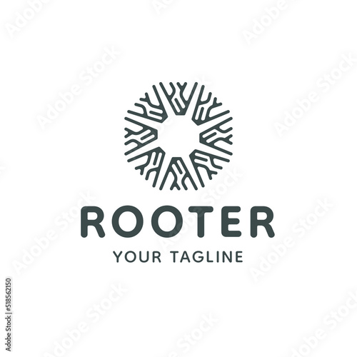 Rooter Logo Icon Design Vector Template