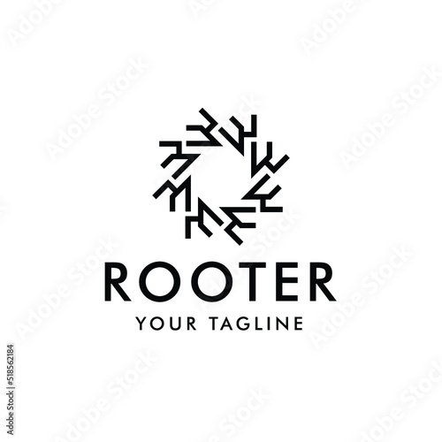 Rooter Logo Icon Design Vector Template