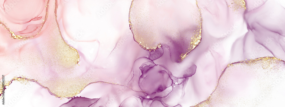 Abstract fluid art with alcohol ink technique and gold splash Abstract fluid art with alcohol ink technique and gold splash