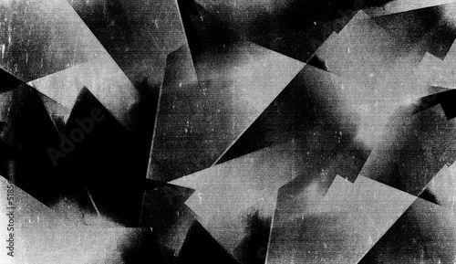 Obraz na plátně Abstract vintage noir landscape background texture with geometric shapes