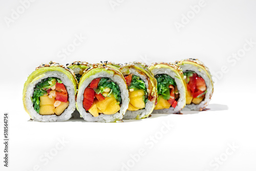 Vegetarian roll with chuka and mango
