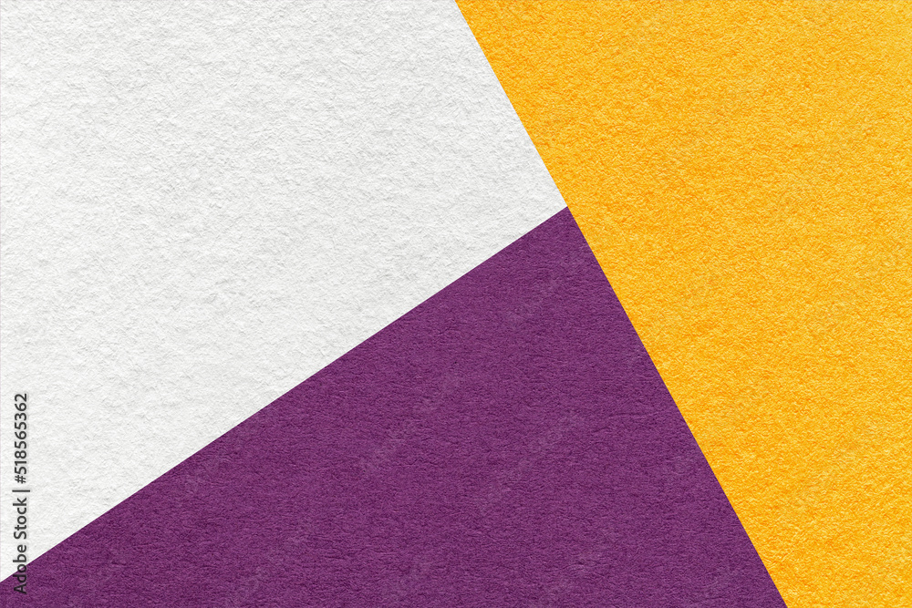 Texture of craft white, yellow and dark violet shade color paper background, macro. Structure of abstract cardboard Texture of craft white, yellow and dark violet shade color paper background, macro. Structure of abstract cardboard