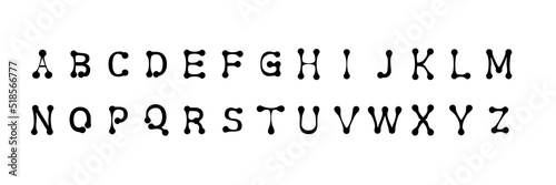 calligraphy alphabet capital lettering a to z font family