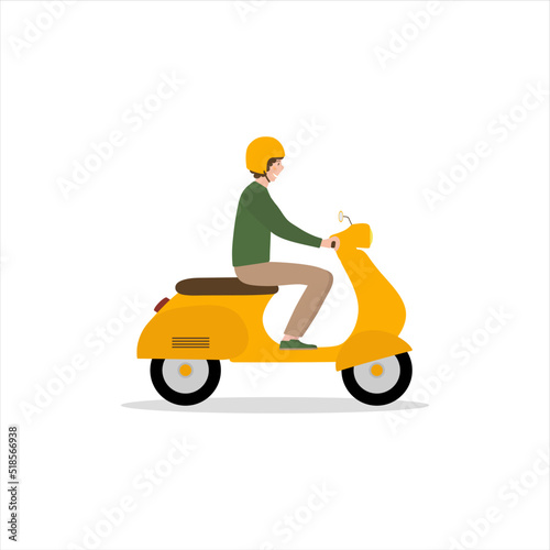 scooter motorcycles, driving electric, scooter vector design