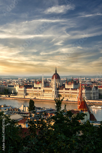 Panoramic view of the Parliament House building across river Danube inn Budapest, Hungary  © Rajesh