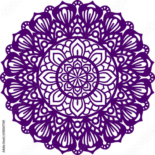 Mandala for adult coloring book coloring page print on product  laser cut  paper cut and so on. Vector illustration.