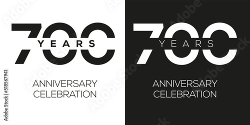 700 years anniversary celebration Design, Vector illustration.