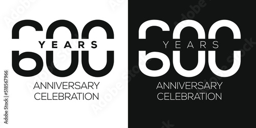 600 years anniversary celebration Design, Vector illustration.