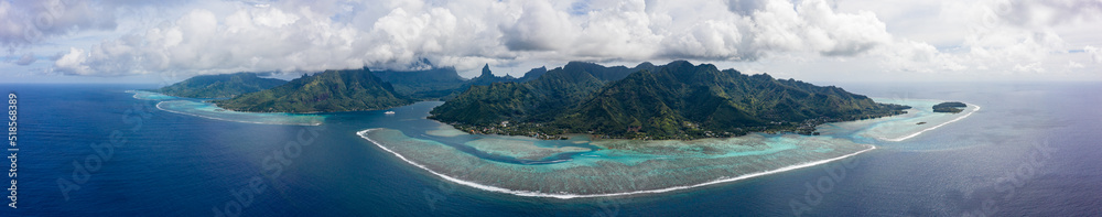 The two Bays in Moorea, French Polynesia