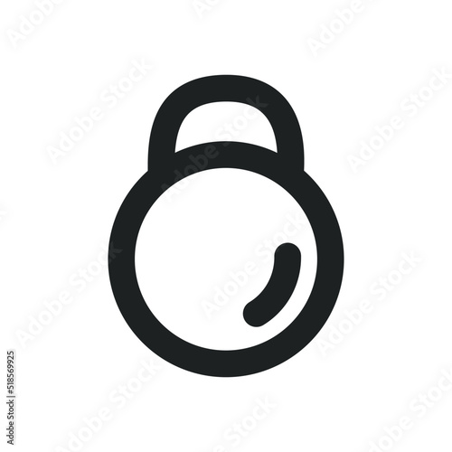 Kettlebell Icon with Outline Style