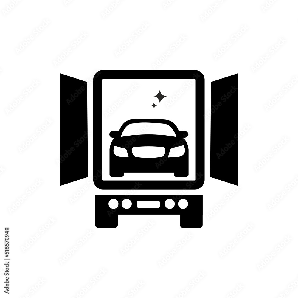 New car icon. Car delivery icon. Vector icon isolated on white background. New car icon. Car delivery icon. Vector icon isolated on white background.
