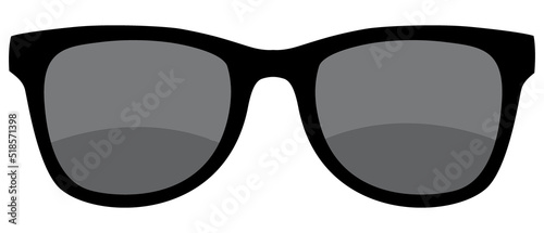 black spectacles icon on white background