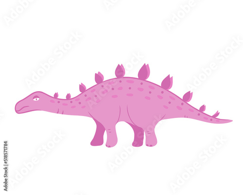 Stegosaurus  dinosaur. Vector Illustration for printing  backgrounds  covers  packaging  greeting cards  posters  stickers  textile and seasonal design. Isolated on white background.