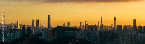 Aerial view of landscape in shenzhen city  China