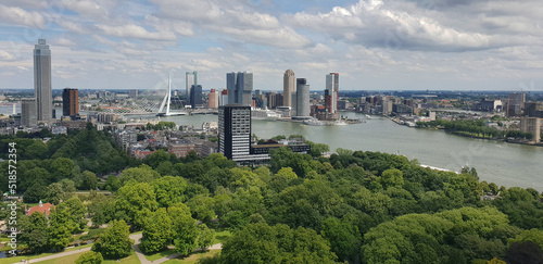 Rotterdam panorama view from the Euromast tower