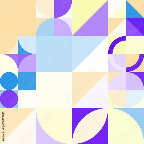 Geomeric Bauhaus colorful shapes. Modern business abstract cover design
