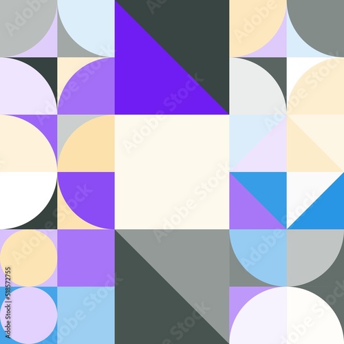 Geomeric Bauhaus colorful shapes. Modern business abstract cover design
