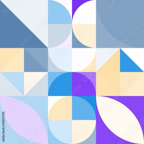 Geomeric Bauhaus colorful shapes. Modern business abstract cover design
