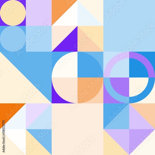 Geomeric Bauhaus colorful shapes. Modern business abstract cover design
