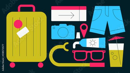 Flat Travel Concept Illustration