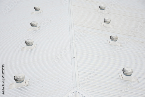 Metal sheet roofing for commercial constructio photo