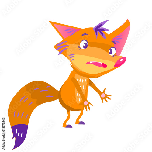 Sweet fox. What's going on. Character design, cute animal, Vector illustration. Can be used as branding character .