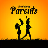 Global day of parents vector illustration. 