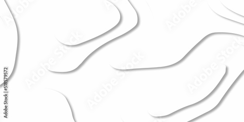 Luxury paper cut background, Abstract decoration, white pattern gradients, 3d Vector illustration, topographic canyon map light relief texture, curved layers and shadow. 
