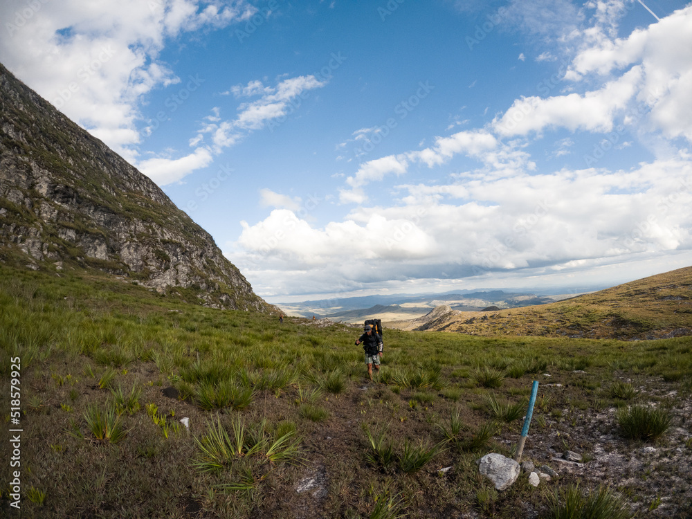 hiking in the mountain