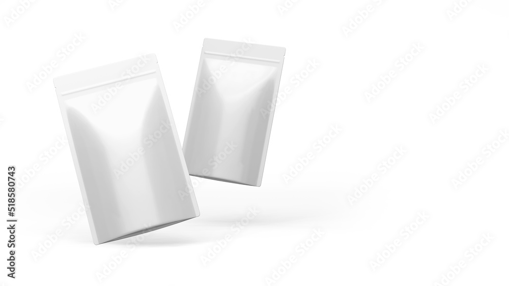 Chips snack Standing pouch with blank space 3D illustration rendering object for mockup Chips snack Standing pouch with blank space 3D illustration rendering object for mockup