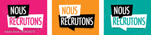 Nous recrutons