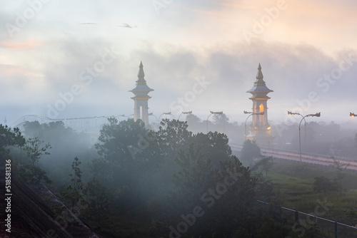 3rd Thailand-Laos friendship bridge crossing the Makong River, Nakhon Phanom-Khammouan. photo