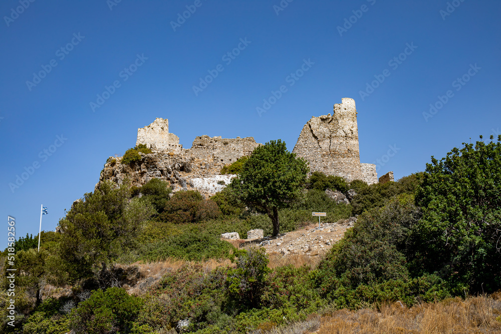 Castle of Asklipio on Rhodes island, Dodecanese islands, Greece, Europa