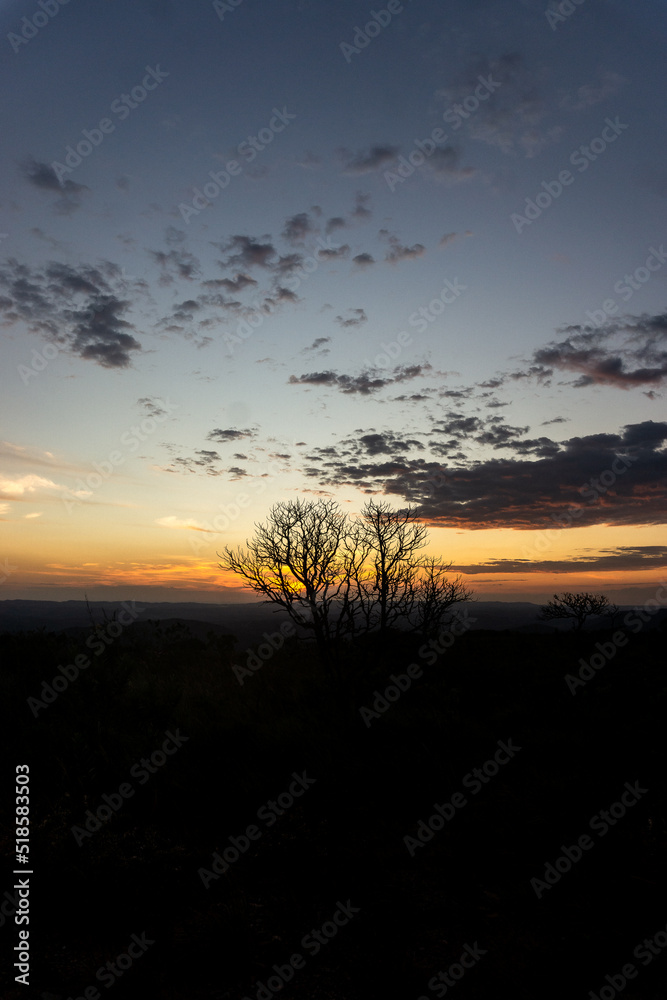 sunset in the mountains