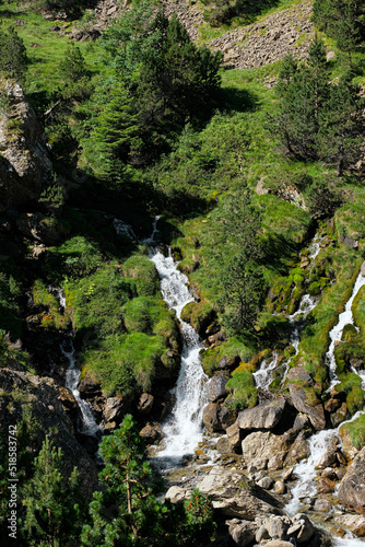 waterfall in the mountains