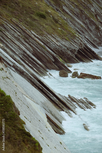 cliff on the basque coast in france