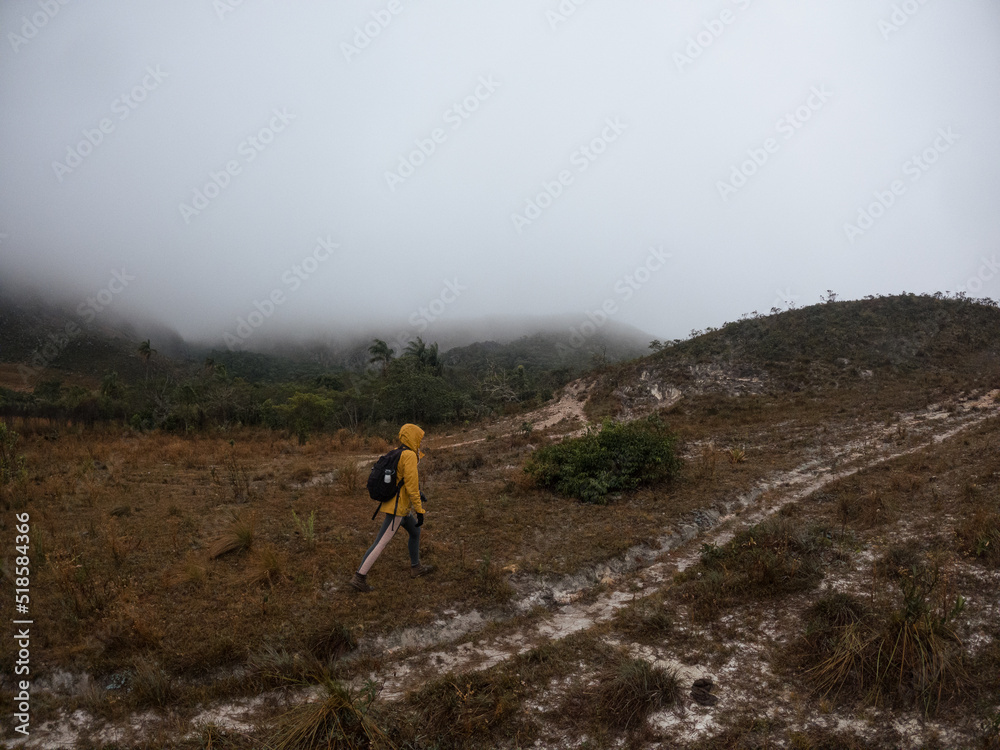 Fototapeta premium hiker in the mountains