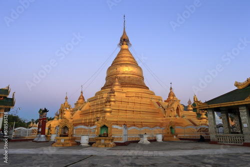 Golden stupa of Kuthodaw pagoda, Mandalay, Myanmar