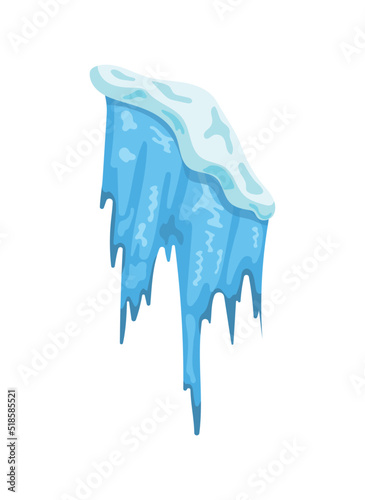 Illustration of icicle for decoration. 