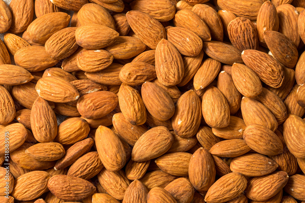 Fototapeta premium Raw Organic Brown Almonds