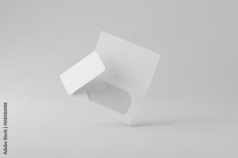 Rounded corner business card with bi fold holder Rounded corner business card with bi fold holder